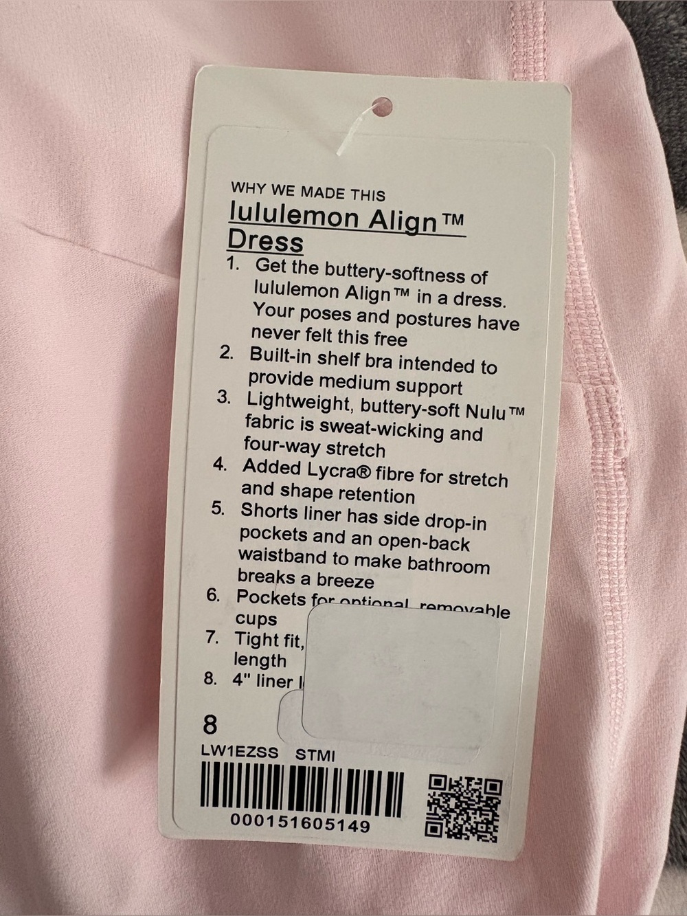 lululemon athletica Align Dress - Light Pink